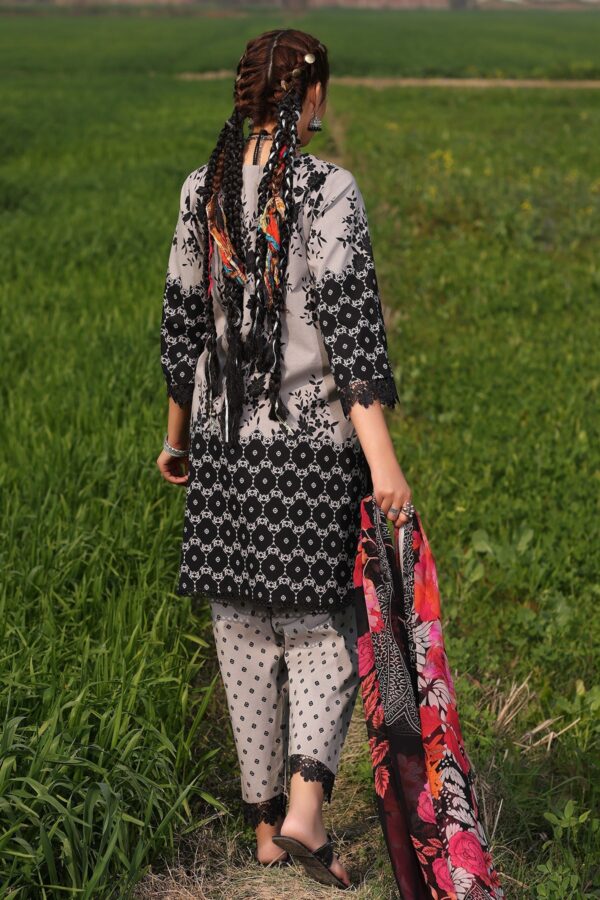CHARIZMA 3-Piece Unstitched Printed Lawn Shirt with Embroidered Chiffon Dupatta and Trouser – Summer Collection - Image 2