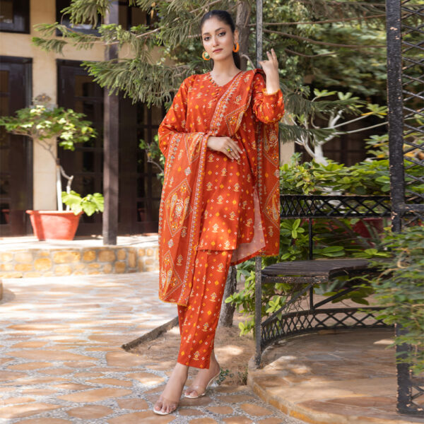 REGALIA Printed Lawn 3 Piece All Over - Summer Collection - Image 3