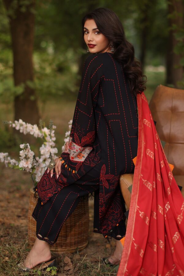 CHARIZMA 3-Piece Unstitched Signature Printed Linen Jacquard - Winter Collection - Image 3
