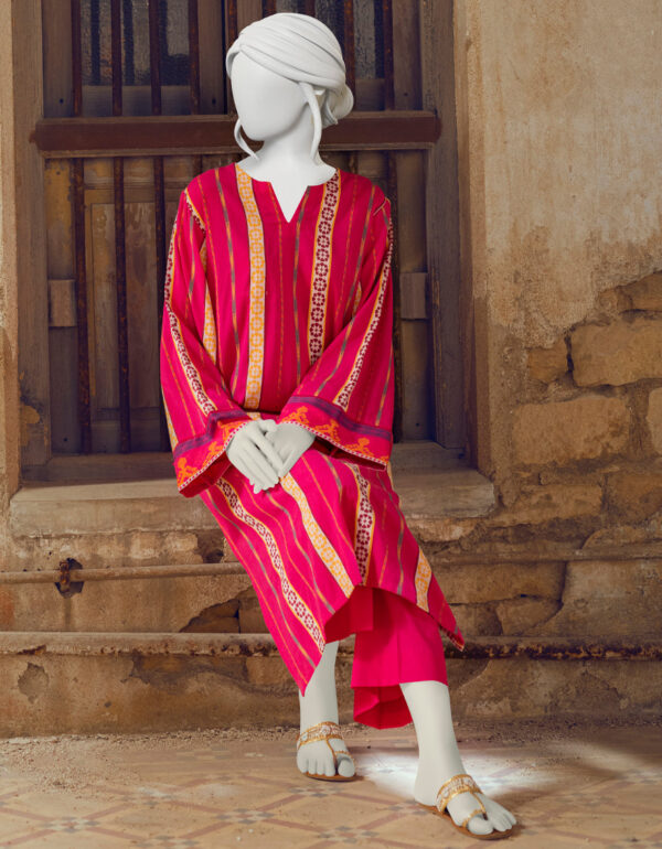 JUNAID JAMSHED Jacquard Shirt In Small Size - Summer Collection - Image 2