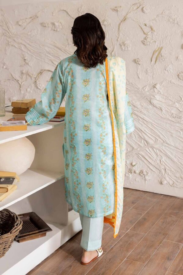 IDEAS BY GULAHMED 3 Piece Printed Lawn Unstitched Suit With Lawn Dupatta – Summer Collection - Image 2