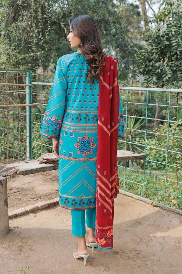 IDEAS BY GULAHMED 3 Piece Printed Lawn Unstitched Suit With Lawn Dupatta – Summer Collection - Image 2