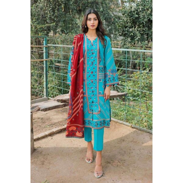 IDEAS BY GULAHMED 3 Piece Printed Lawn Unstitched Suit With Lawn Dupatta – Summer Collection